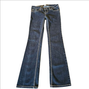 Blue Asphalt Dark Wash Bootcut Low-Rise Jeans Size 9 Long